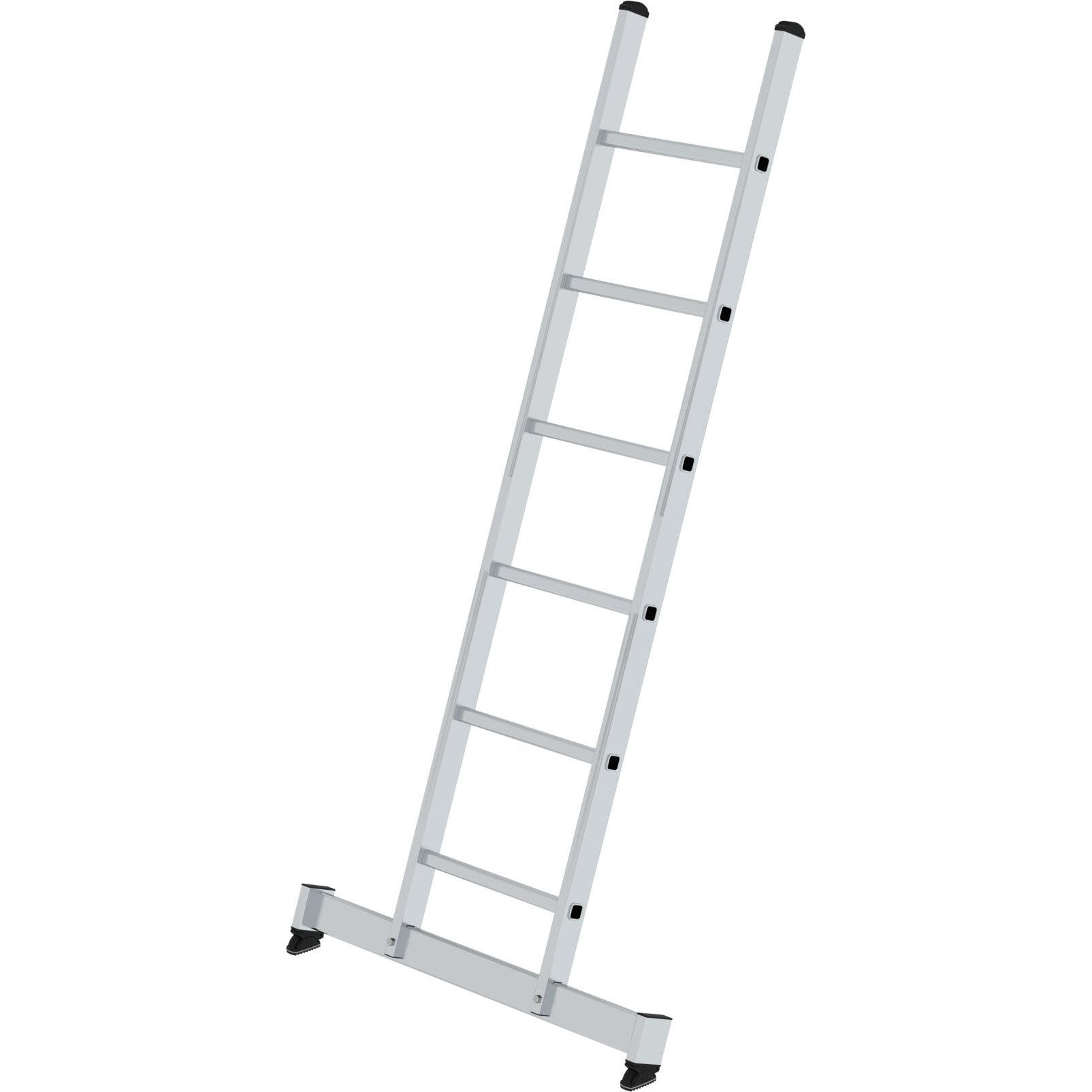 Приставная алюминиевая лестница 6 ступеней с траверсой «nivello»® Munk 010306