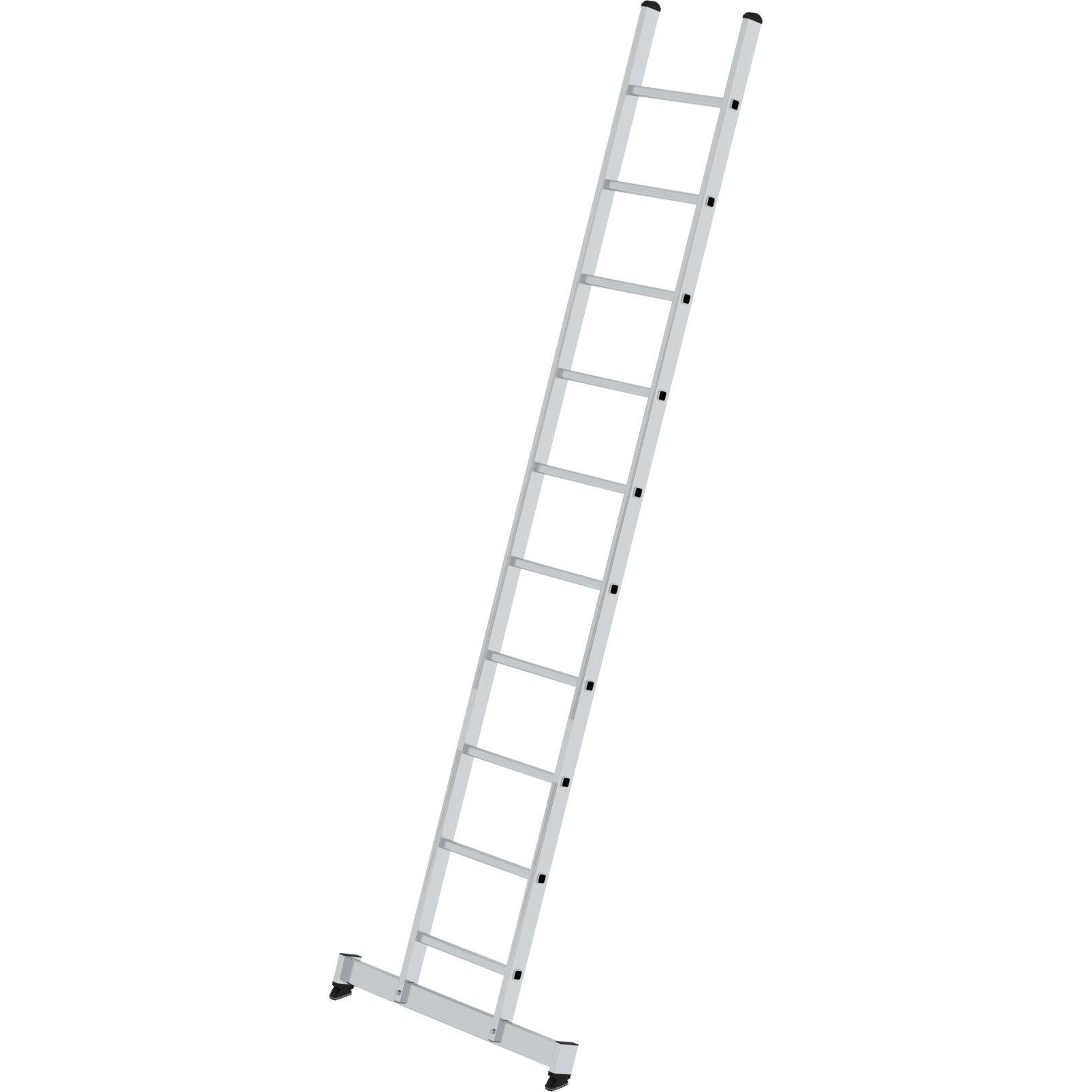 Приставная алюминиевая лестница 10 ступеней с траверсой «nivello»® Munk 010310
