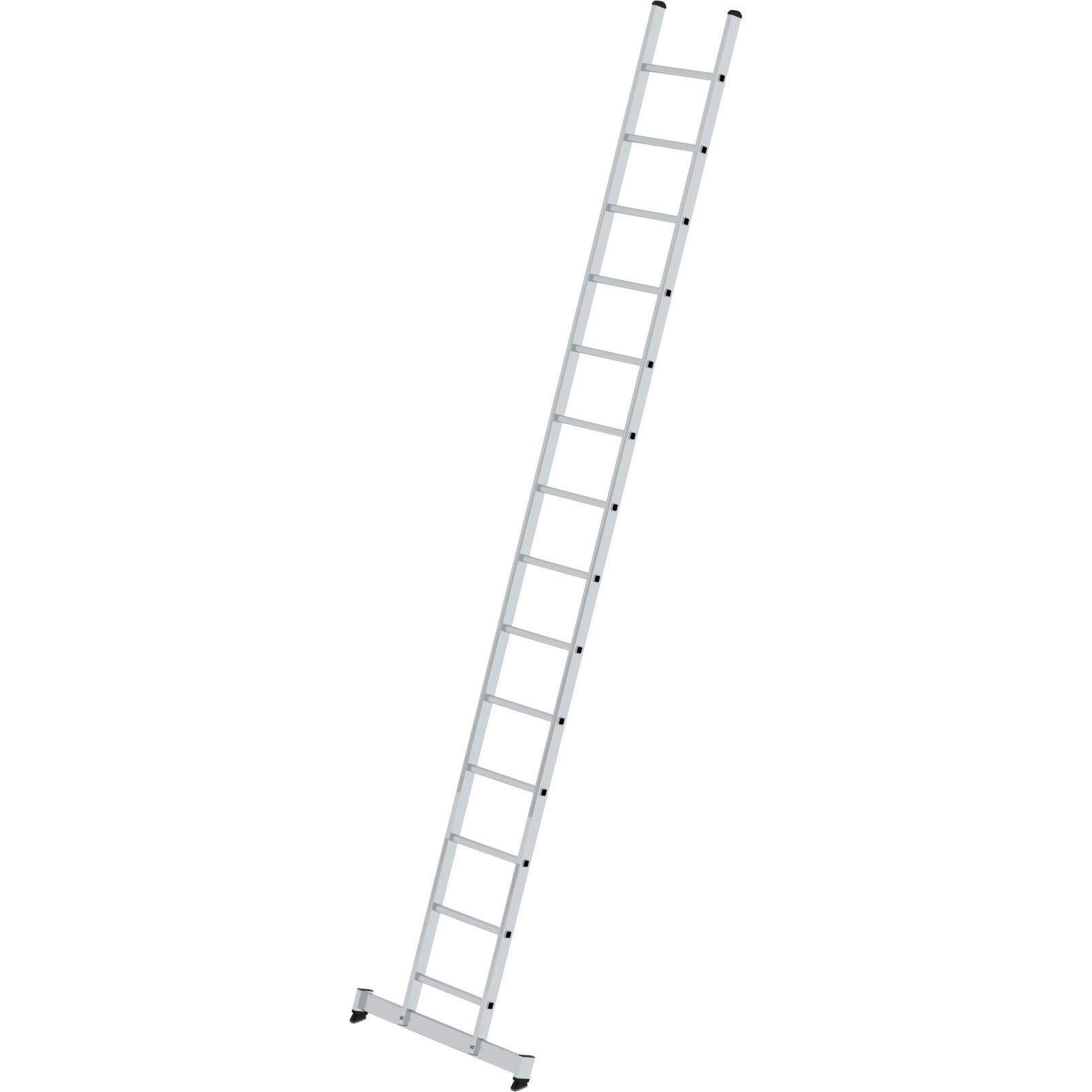 Приставная алюминиевая лестница 14 ступеней с траверсой «nivello»® Munk 010314