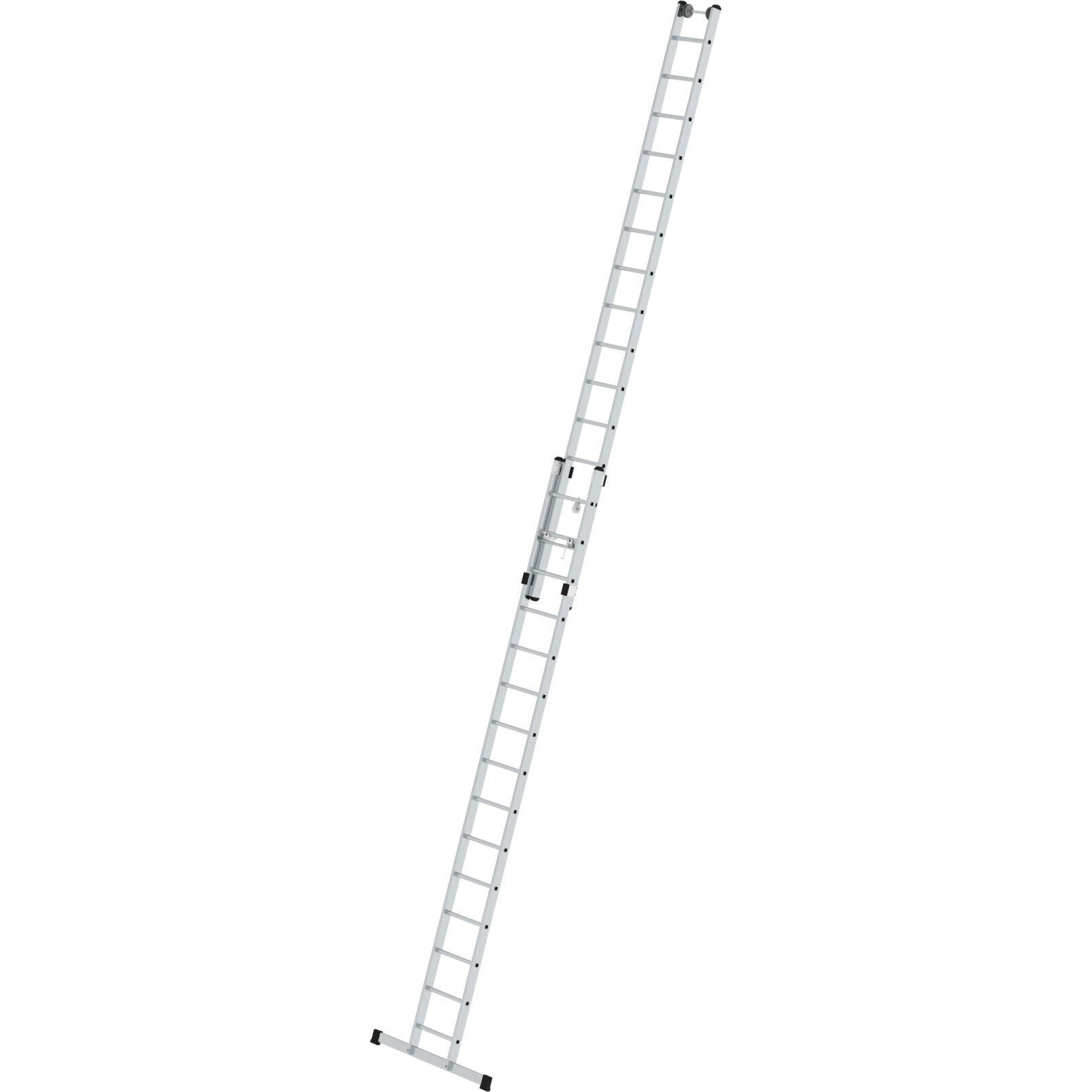 Двухсекционная лестница 2 x 15 выдвижная тросом со стабилизатором Munk 011715