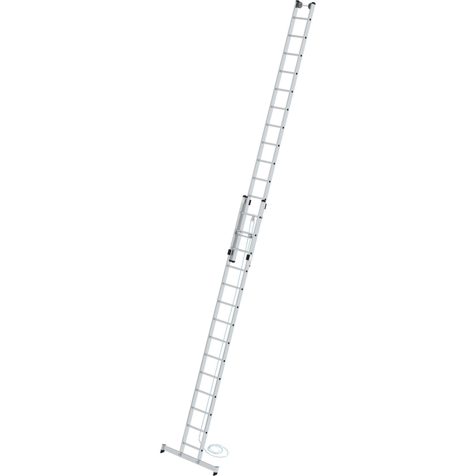 Двухсекционная лестница 2 x 14 выдвижная тросом со стабилизатором «nivello»® Munk 021314
