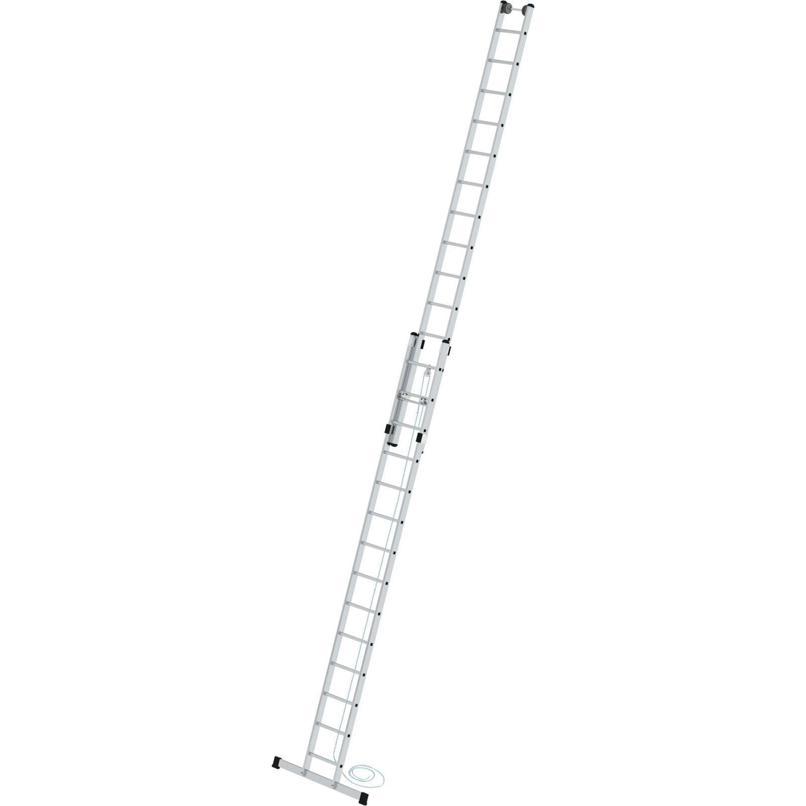 Двухсекционная лестница 2 x 14 выдвижная тросом со стабилизатором Munk 021714