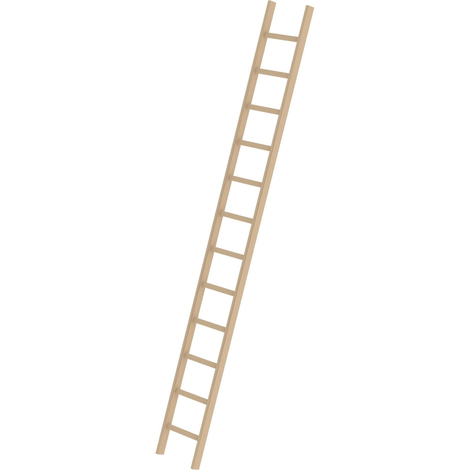 Приставная деревянная лестница 12 ступеней без стабилизатора Munk 033112