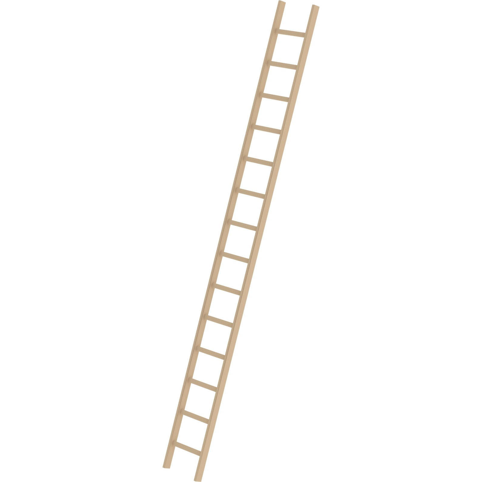 Приставная деревянная лестница 14 ступеней без стабилизатора Munk 033114