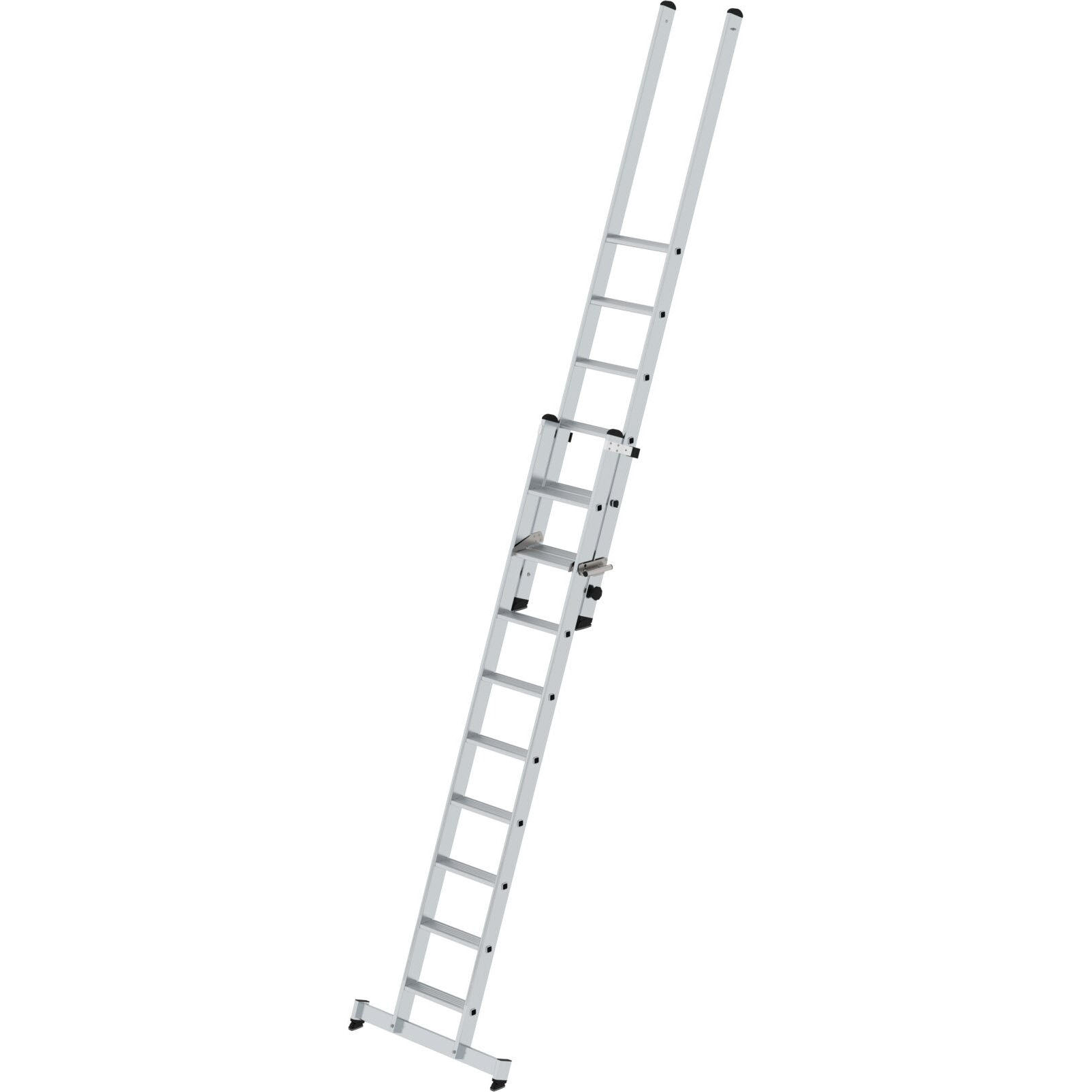 Двухсекционная алюминиевая лестница 1 x 9 1 x 6 Munk со стабилизатором nivello® 040642