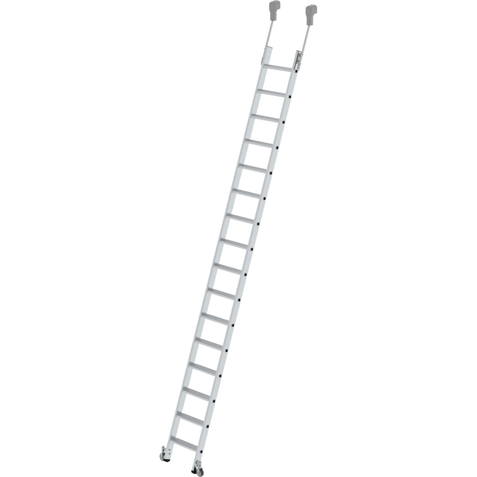 Мобильная стеллажная лестница из алюминия 16 ступеней Munk 041416