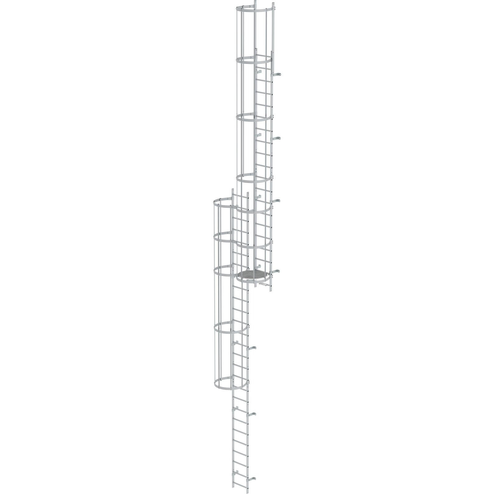 Многопролетная вертикальная лестница из анод. алюминия 12.12 м Munk 500230