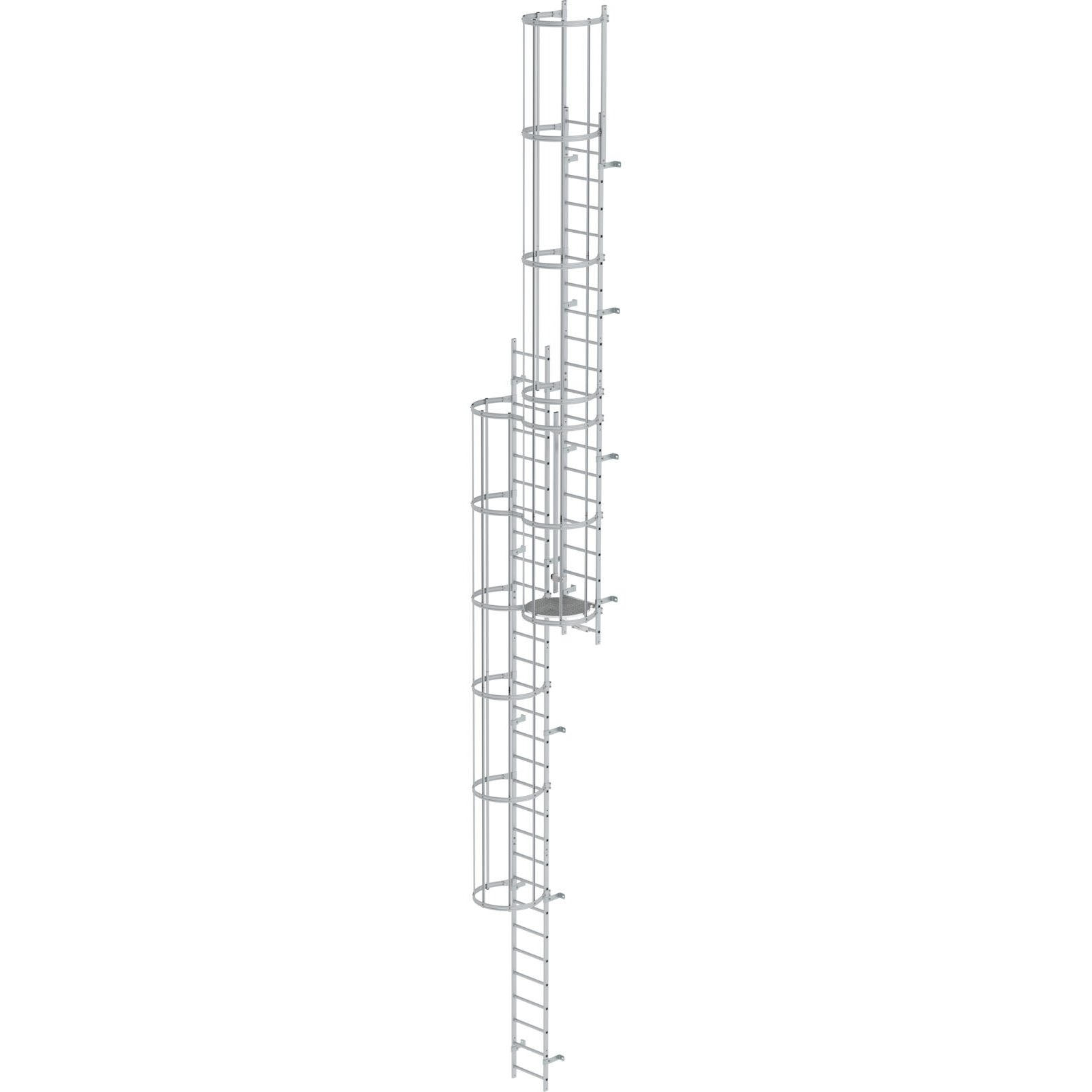 Многопролетная вертикальная лестница из анод. алюминия 12.12 м Munk 500231