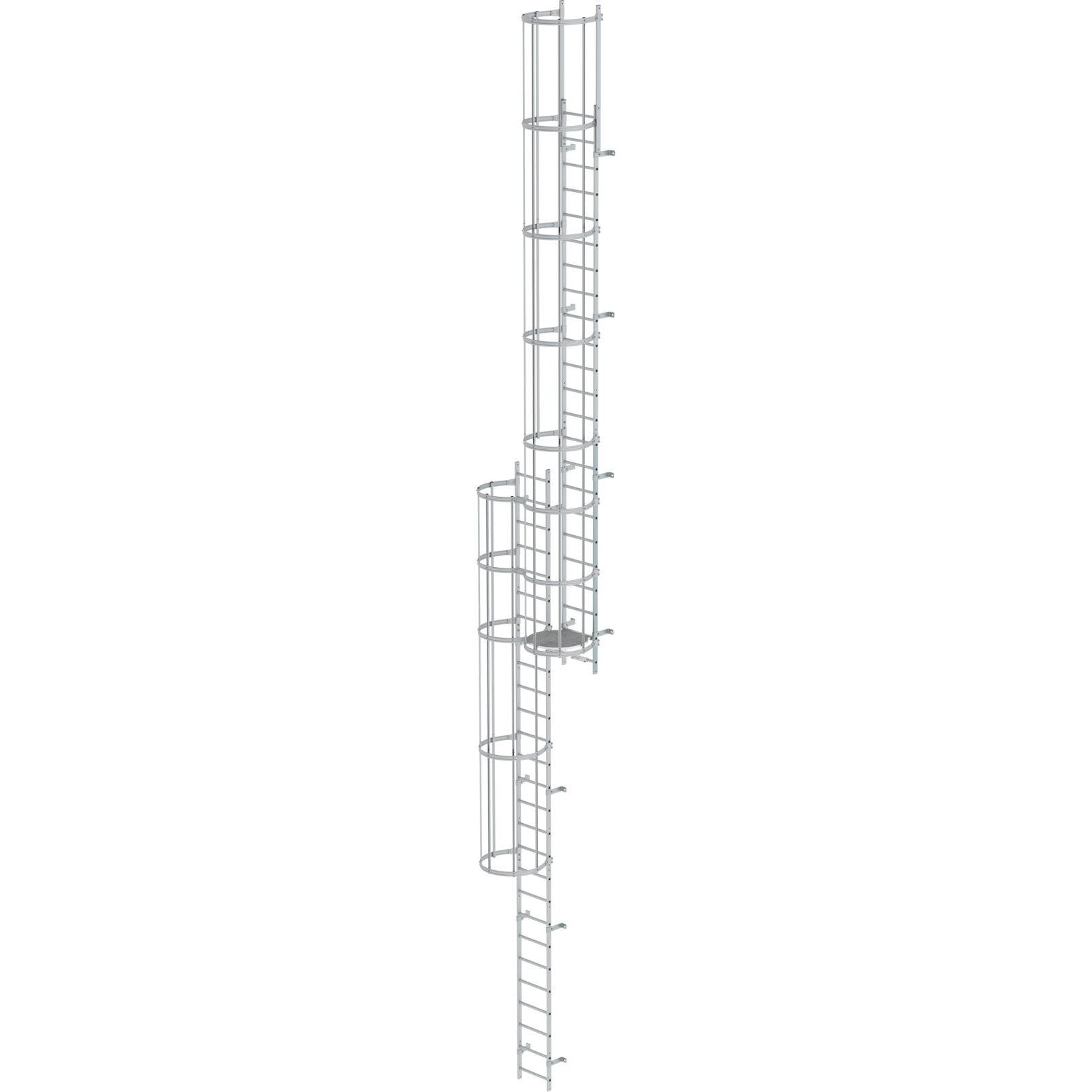 Многопролетная вертикальная лестница из анод. алюминия 12.96 м Munk 500235