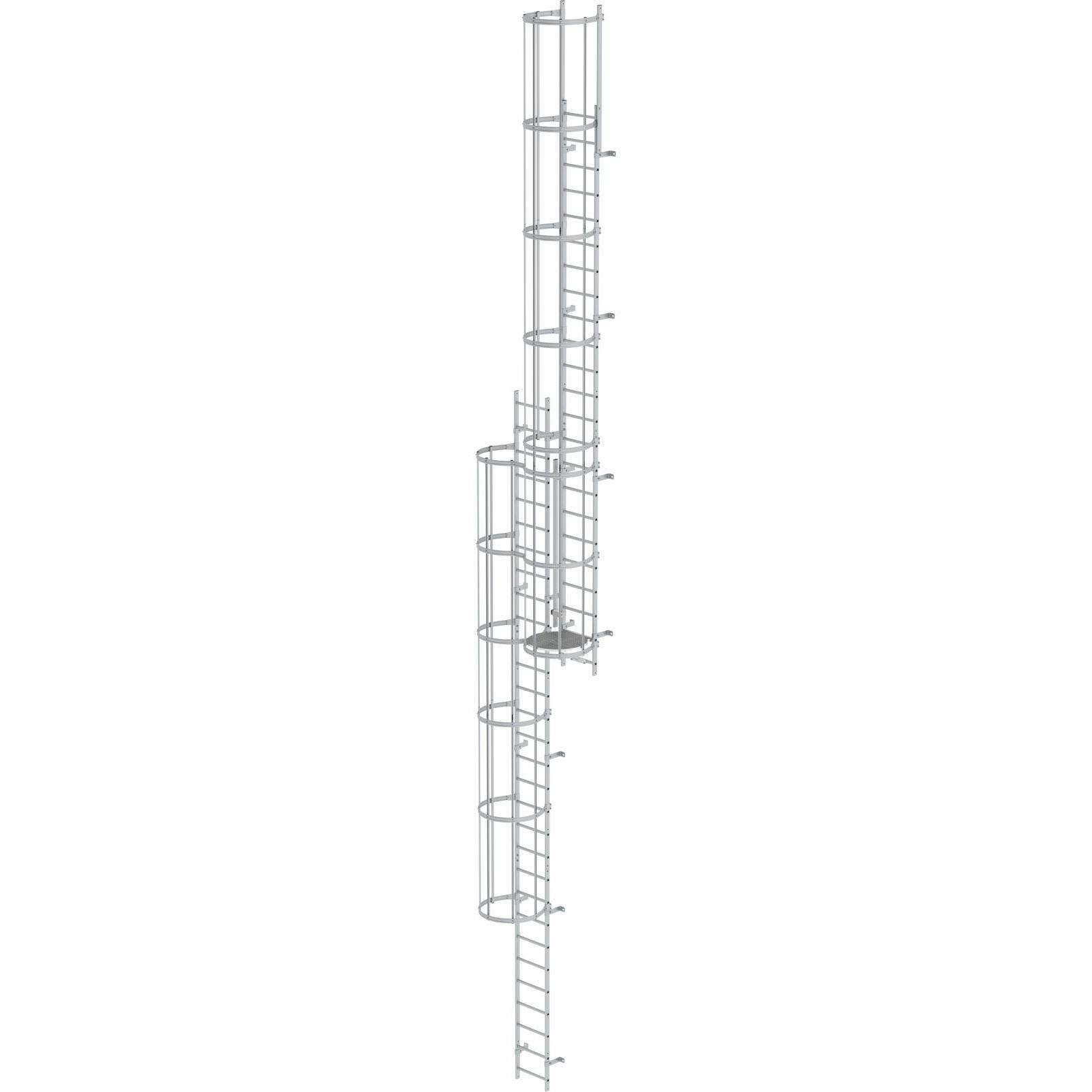 Многопролетная вертикальная лестница из анод. алюминия 12.96 м Munk 500236