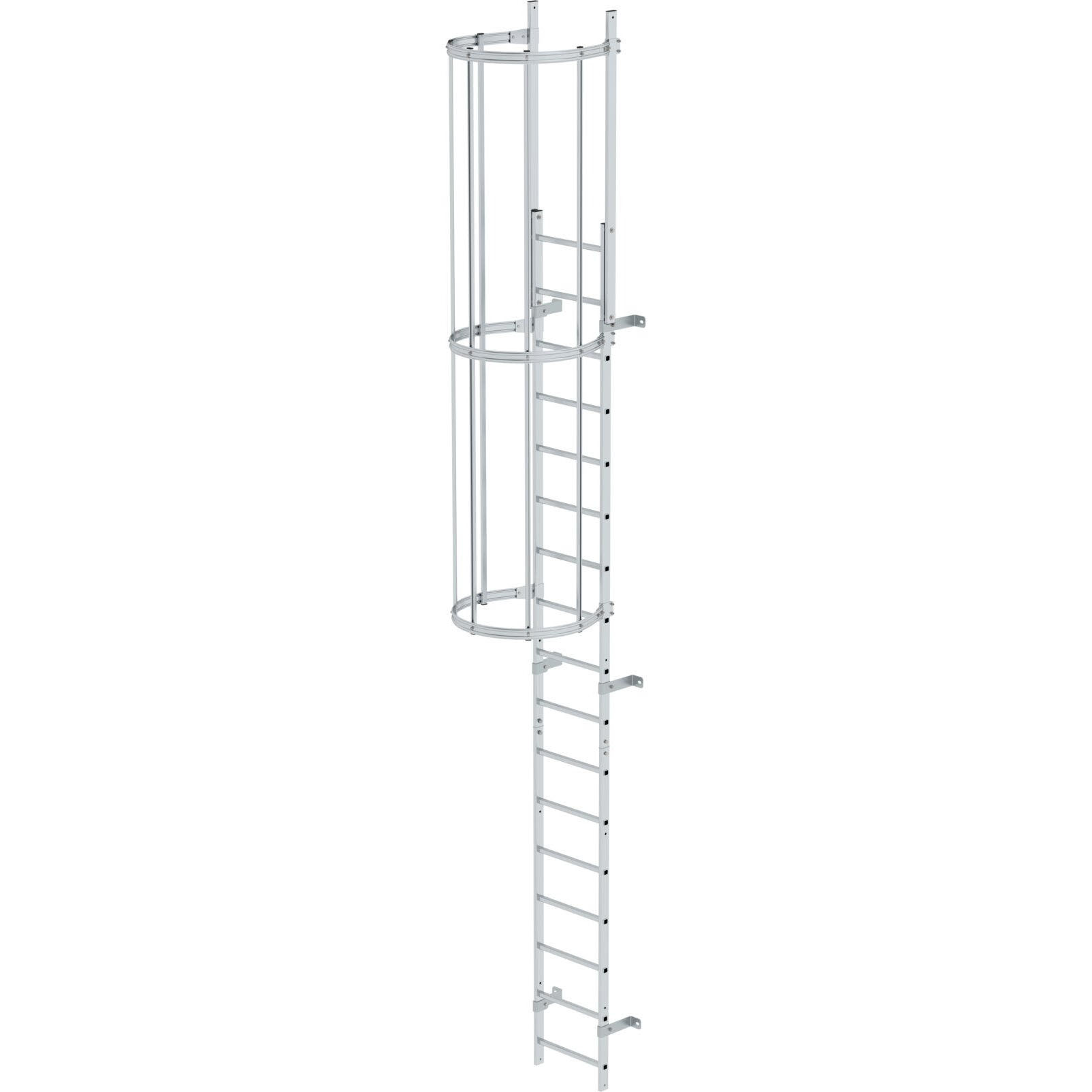 Однопролетная вертикальная лестница из пол. алюминия 5.96 м Munk 510100