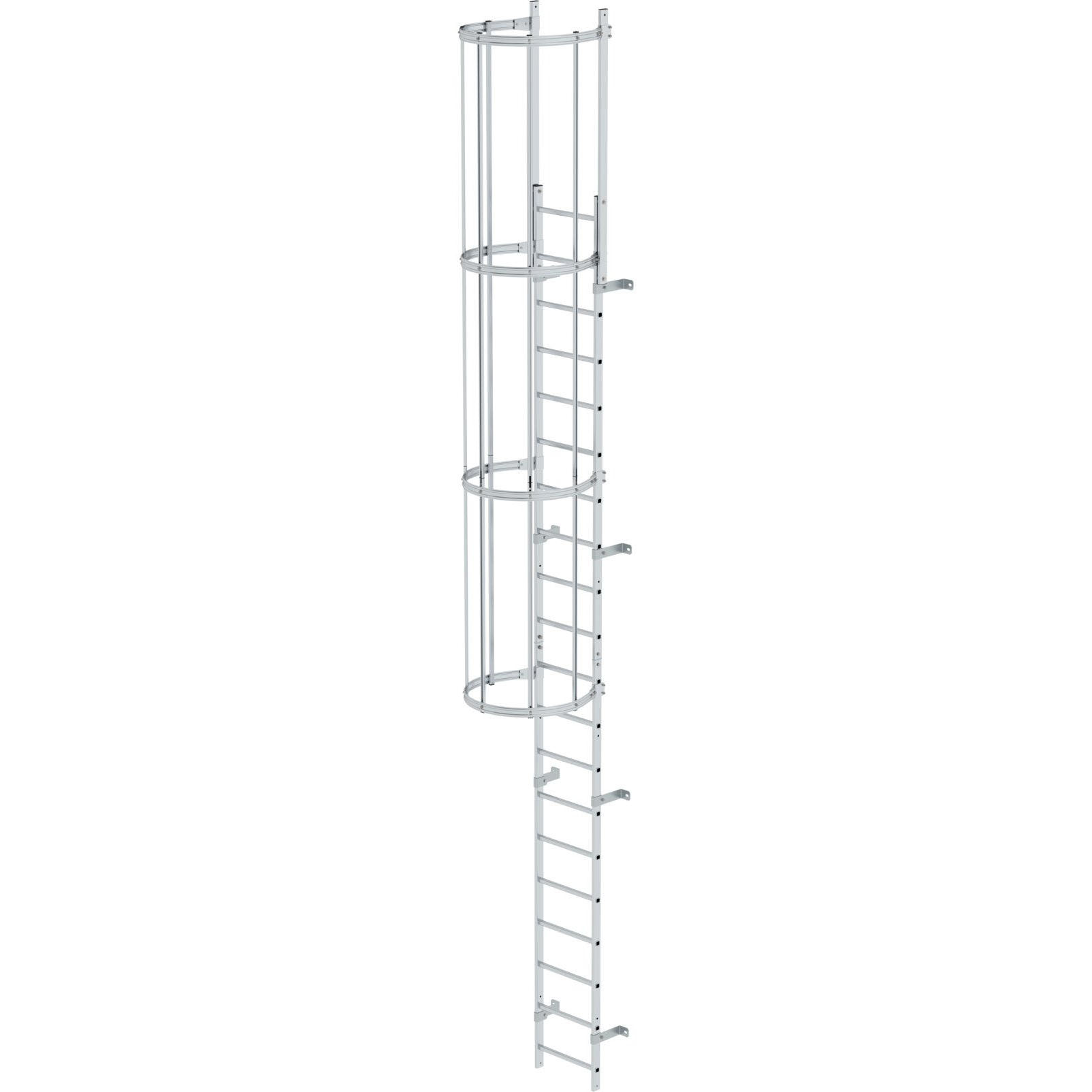 Однопролетная вертикальная лестница из пол. алюминия 6.80 м Munk 510105